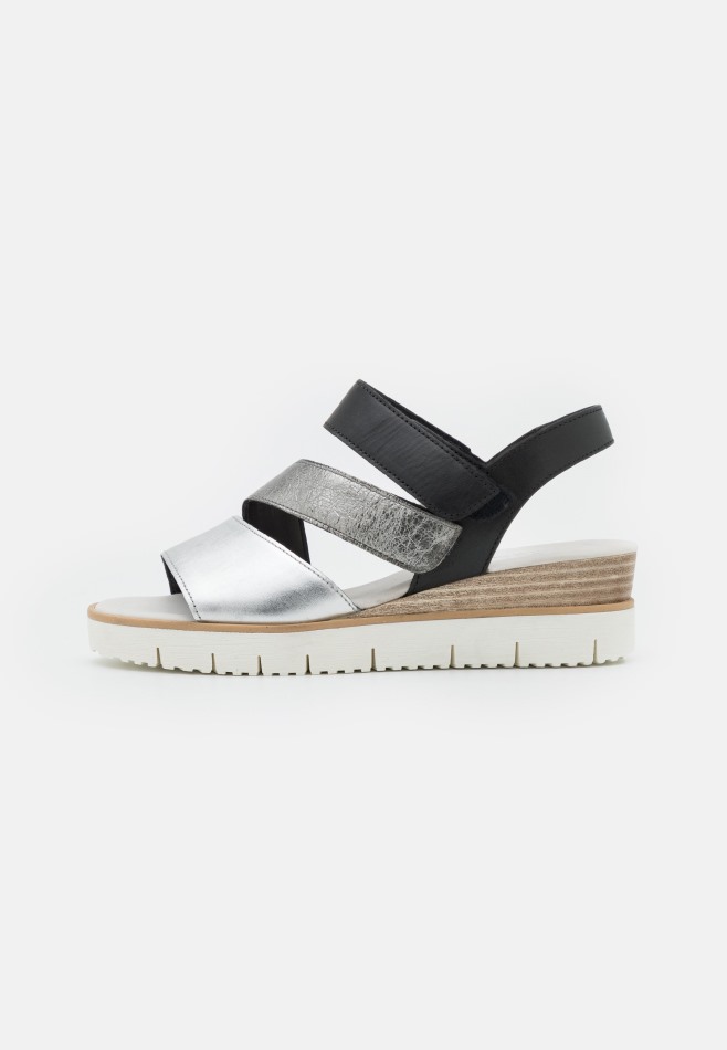 Gabor Lapin/soie/cacahuète | Sandales à Plateforme Exclusives